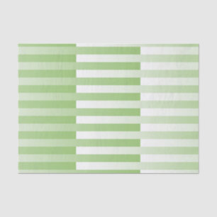 Green White Striped Pattern Tissue Paper