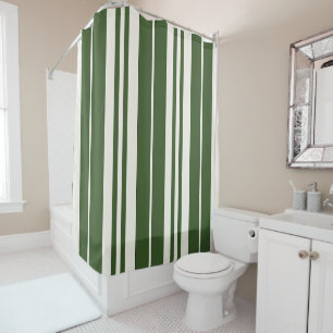 Green White Stripes Coastal Seaside