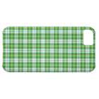 Green white tartan plaid