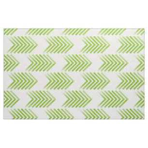 Green White Tribal Arrow Pattern Fabric