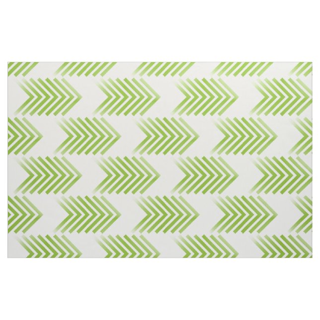 Green White Tribal Arrow Pattern Fabric (Fat Quarter)