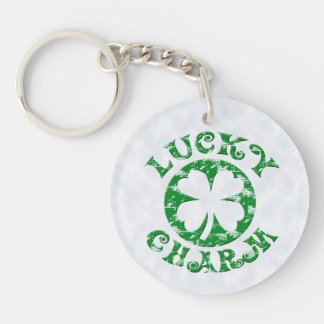 Green/White Vintage Lucky Charm Keychain