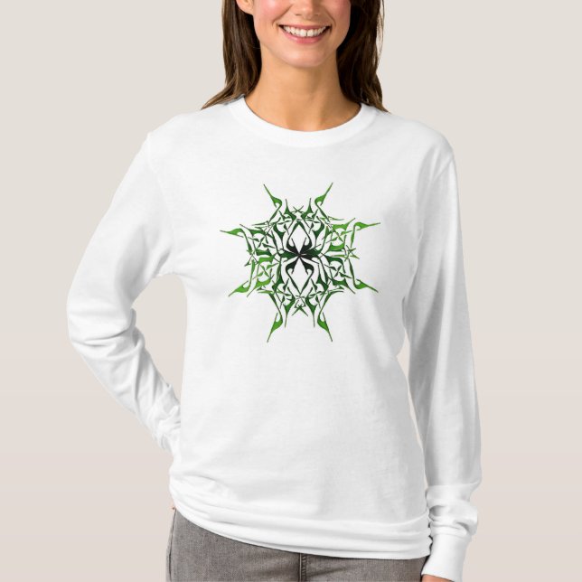 Green Widow's Web T-Shirt (Front)