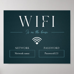 Green Wifi Password and Network Sign