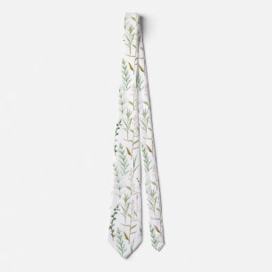 Green wildflowers tie