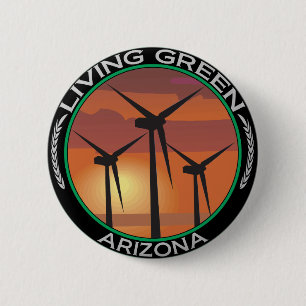 Green Wind Arizona 2 Inch Round Button