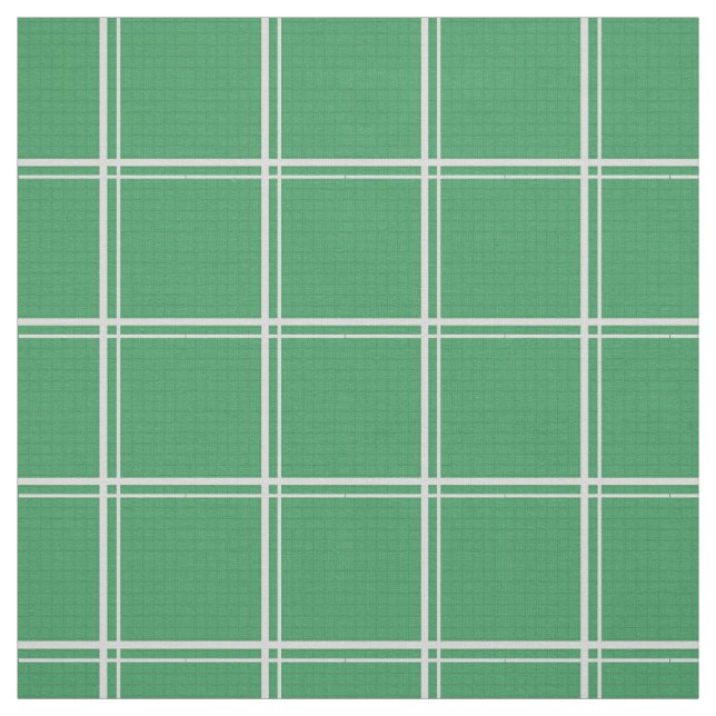 Green Windowpane Plaid Fabric (Swatch)