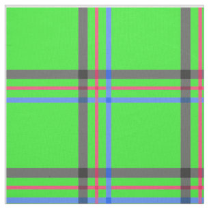 Green Windowpane Plaid Pattern Fabric