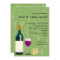 Green Wine & Cheese Social Party Flat Invitations