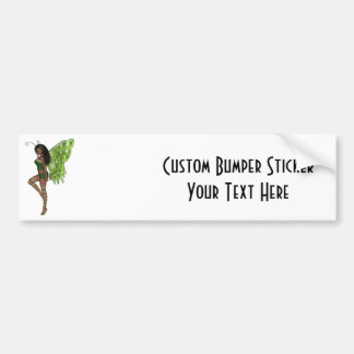 Green Wing Lady Faerie 7 - 3D Fairy - Bumper Sticker