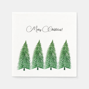 Green Winter Holiday Country Beauty Napkin