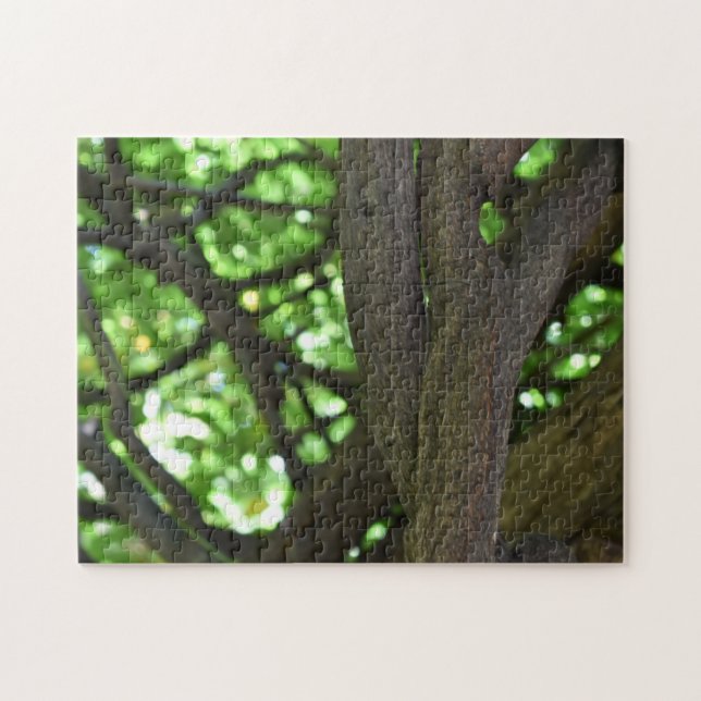 Green Wisteria Pergola Tree Nature Photography Jigsaw Puzzle (Horizontal)