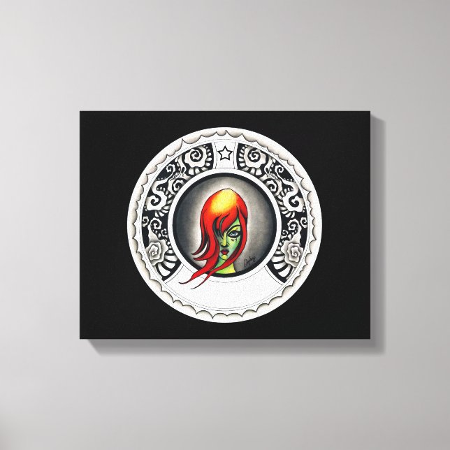 Green Witch Canvas Print (Front)