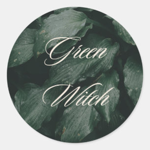 Green Witch Classic Round Sticker