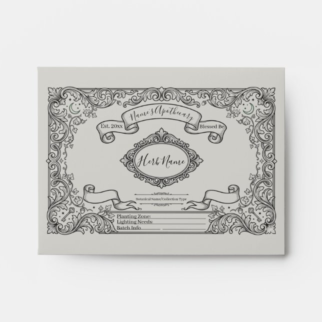 Green Witch Sage Seed Packet Envelope (Front)