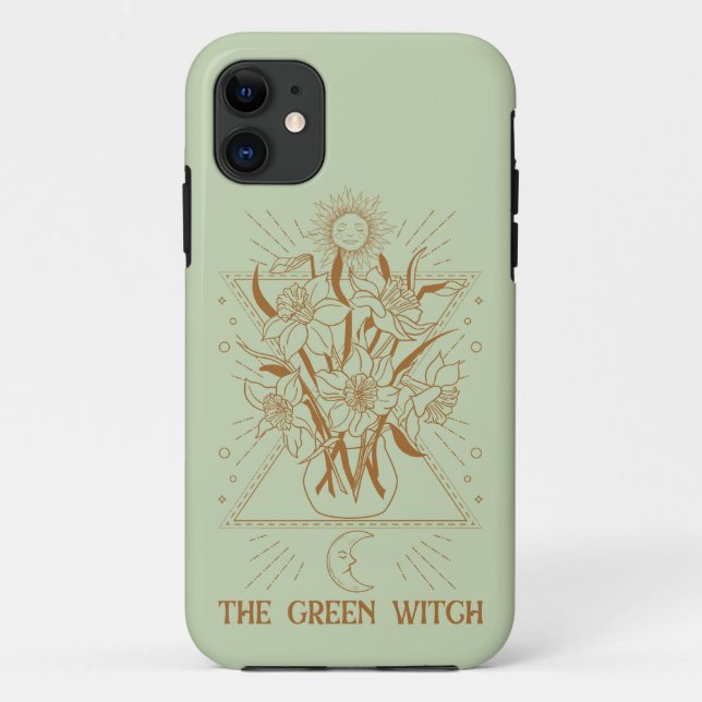 Green witch sun moon collage naturalist herbalist Case-Mate iPhone case (Back)