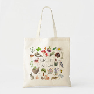 Green Witch Tote Bag