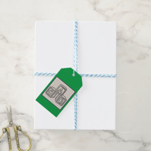 Green with Alphabet Blocks Baby Shower Gift Tags