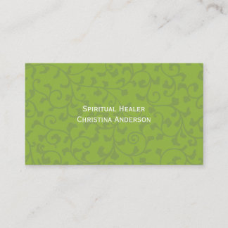 Green with Floral / Leaf Business Card