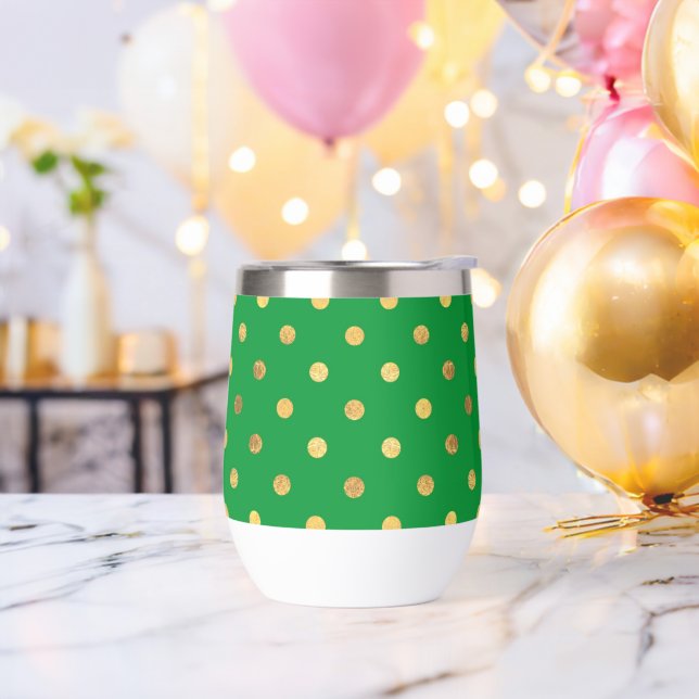Green with Gold Glitter Dots  (Bachelor Party)