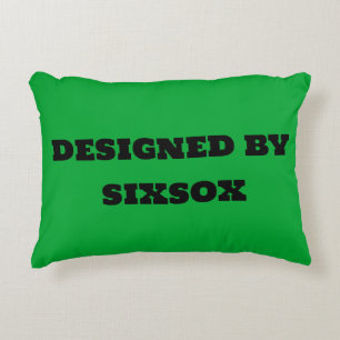 Green with pink blue gloss stripes accent pillow