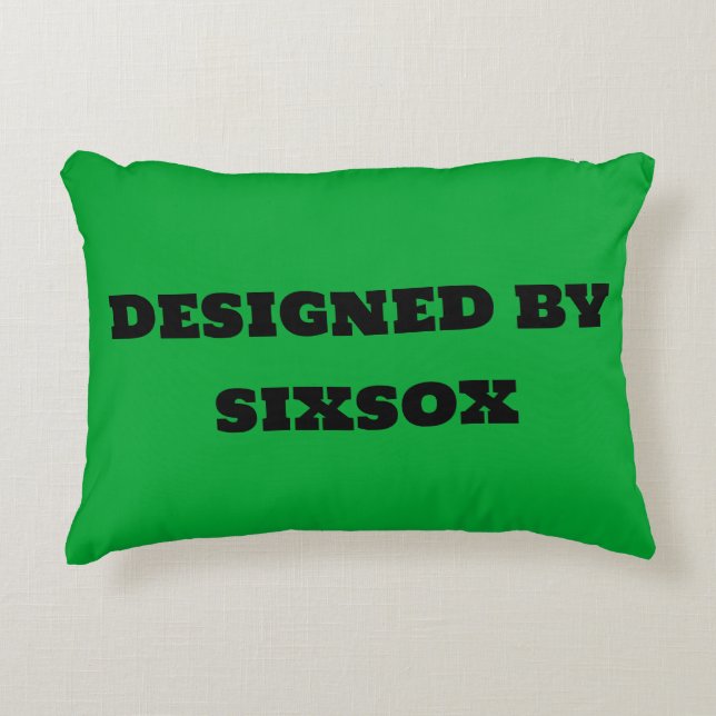 Green with pink blue gloss stripes  accent pillow (Front)