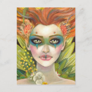 Green Woman Postcard