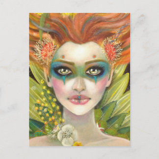 Green Woman Postcard