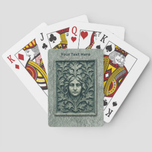 Green Woman - Stone Playing Cards