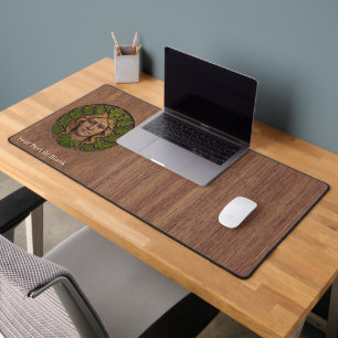 Green Woman - Wood Desk Mat