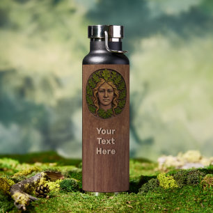 Green Woman - Wood Water Bottle