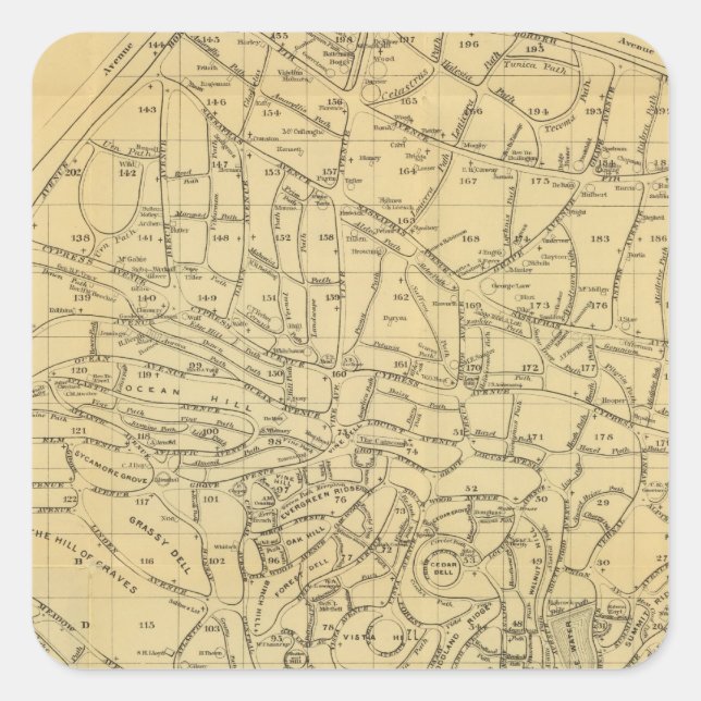 Green Wood Cemetery Square Sticker (Front)