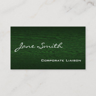 Green Wood Modern Standard Business Cards