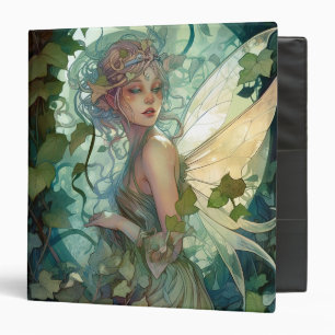 Green Woodland Fairy Fantasy Art Binder