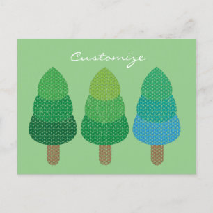 Green Woodland  Trees Thunder_Cove  Postcard
