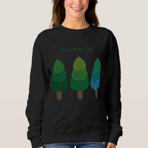 Green Woodland Trees Thunder_Cove Sweatshirt