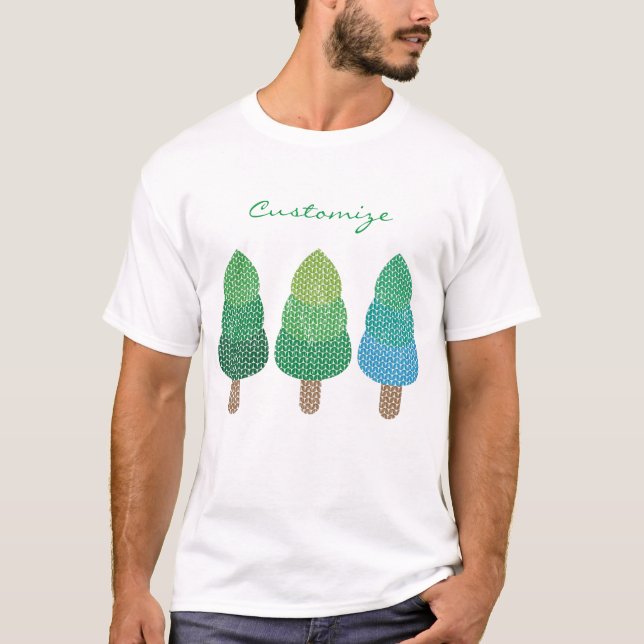 Green Woodland  Trees Thunder_Cove  T-Shirt (Front)