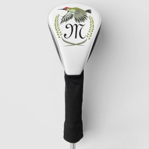 Green Woodpecker in Flight Monogram Golf Head Cover