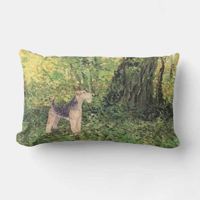 Green Woods Lumbar Pillow (Front)