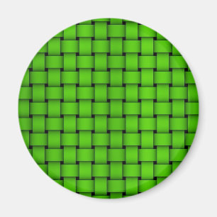 Green Woven Pattern Magnet
