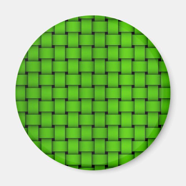 Green Woven Pattern Magnet (Front)