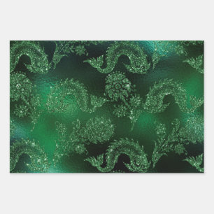 Green Wrapping Paper with shiny pattern