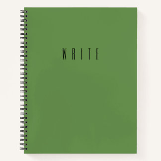 Green Write Typography | Personalize Notebook