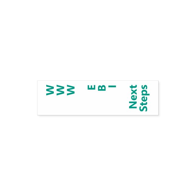 Green WWW EBI Next Steps Teacher School Marking Self-inking Stamp (Design)