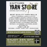 Green Yarn Store Logo, Knitting Store, Yarn Store Flyer<br><div class="desc">Green Yarn Store Logo,  Knitting Store,  Yarn Store Advertising Flyer by The Business Card Store.</div>