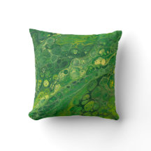 Green & Yellow | Abstract Throw Pillow