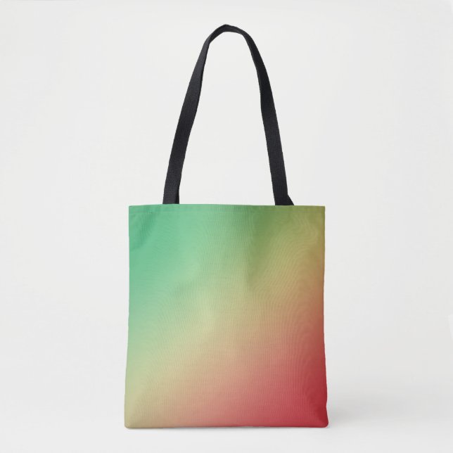 Green, Yellow and Red Gradient Tote Bag (Front)