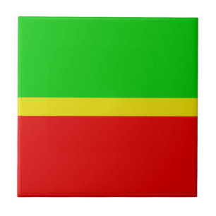 Green, yellow, and red. tile