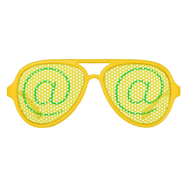 @ Green Yellow Aviator Party Shades,  Sunglass Aviator Sunglasses (Front)