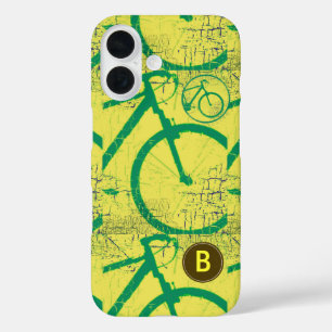 green yellow biking personalized iPhone 16 case